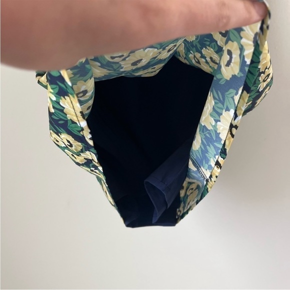 Lulu's Floral Inclusive Sunflower Navy Blue Yellow Puff Sleeve Mini Dress - Picture 10 of 12